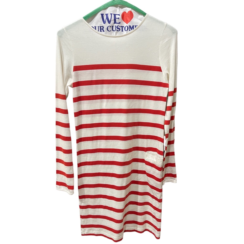 Chinti & Parker Striped Red/White Dress
